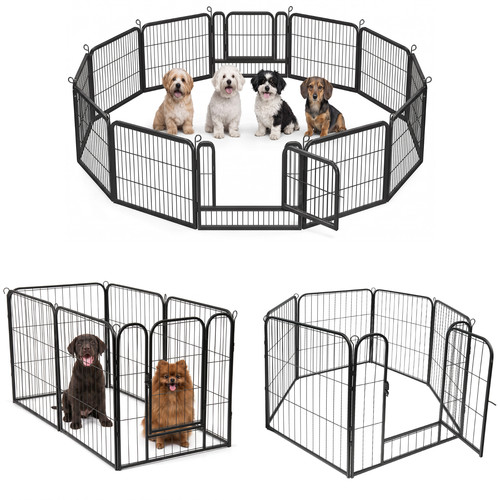 Metal dog playpen foldable - metal,