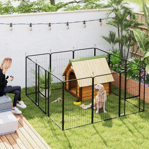Pawhut dog pen panel - pawhut, pen,