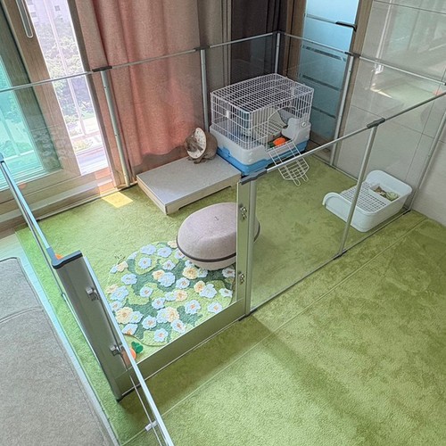 Panel dog playpen with door - with,