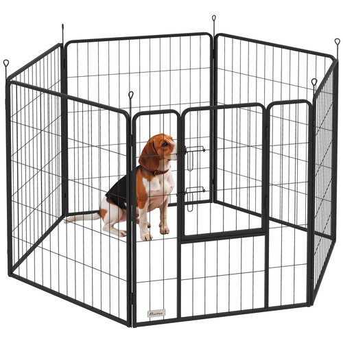 Pawhut dog playpen panels - pawhut, 6