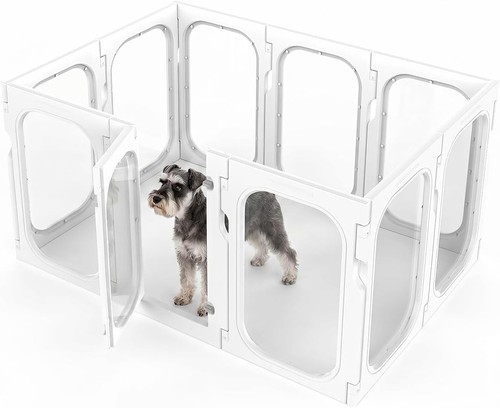 Transparent puppy playpen - playpen, 10